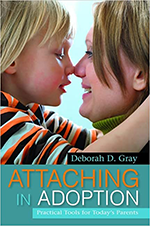 Cover of a book titled Attaching in Adoption.
